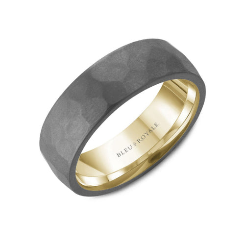 7mm Hammered Tantalum Wedding Band