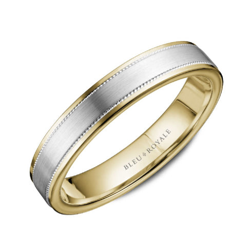 5mm Two-Tone Coin Edge Wedding Band