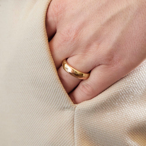 Medium Rose and Yellow Gold DiMe Ring Image 2