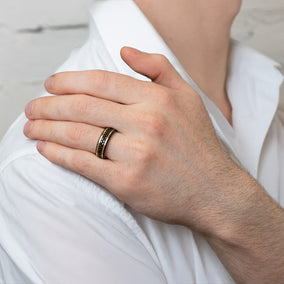 7.5mm Black Diamond Full Eternity Wedding Band Image 2