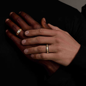 8mm Tapered Diamond Wedding Band Image 2