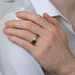 8mm Breeze Damascus Overlay Wedding Band