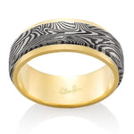 8mm Breeze Damascus Overlay Wedding Band