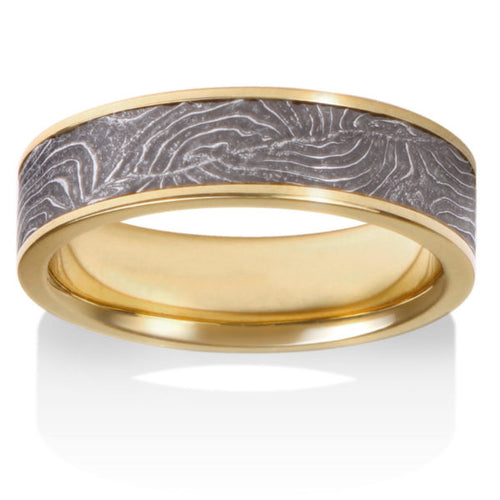 6mm Damascus Shotgun Barrel Wedding Band