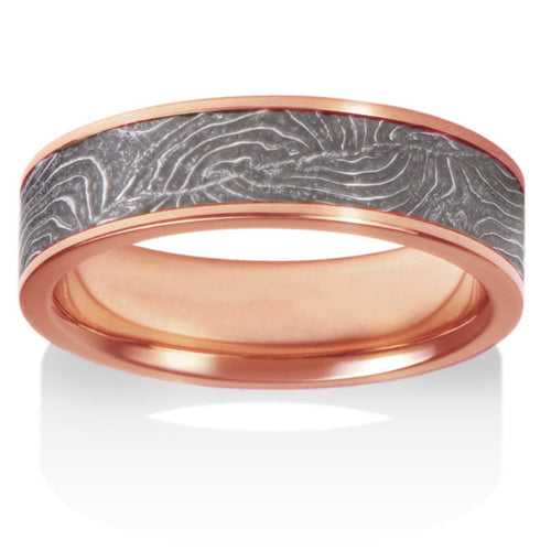 6mm Damascus Shotgun Barrel Wedding Band