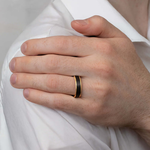 6mm Carbon Fiber Wedding Band Image 2