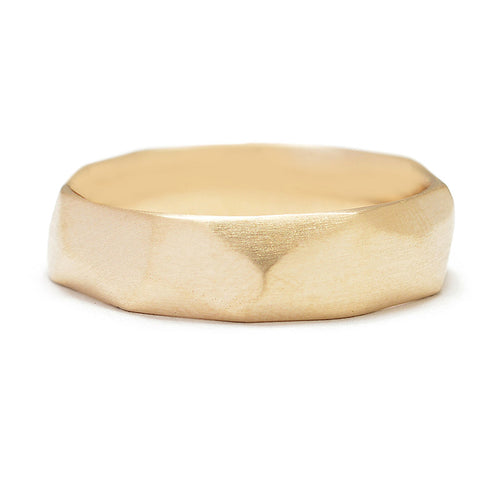Soft Facets Wedding Band