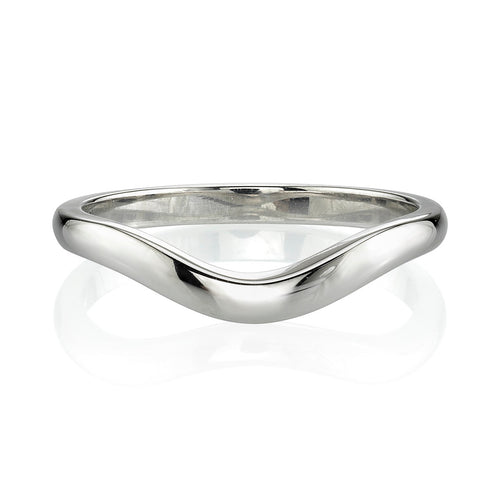Platinum Grace Curved Wedding Band