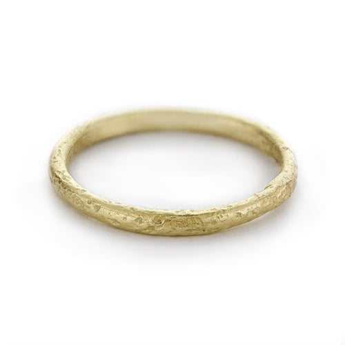 2mm Half Round Textured Wedding Band