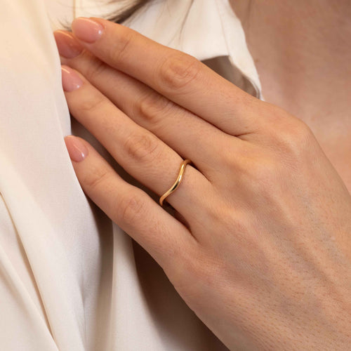 Bond Wave Wedding Band Image 2