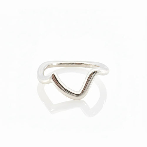 Canal Wave Wedding Band