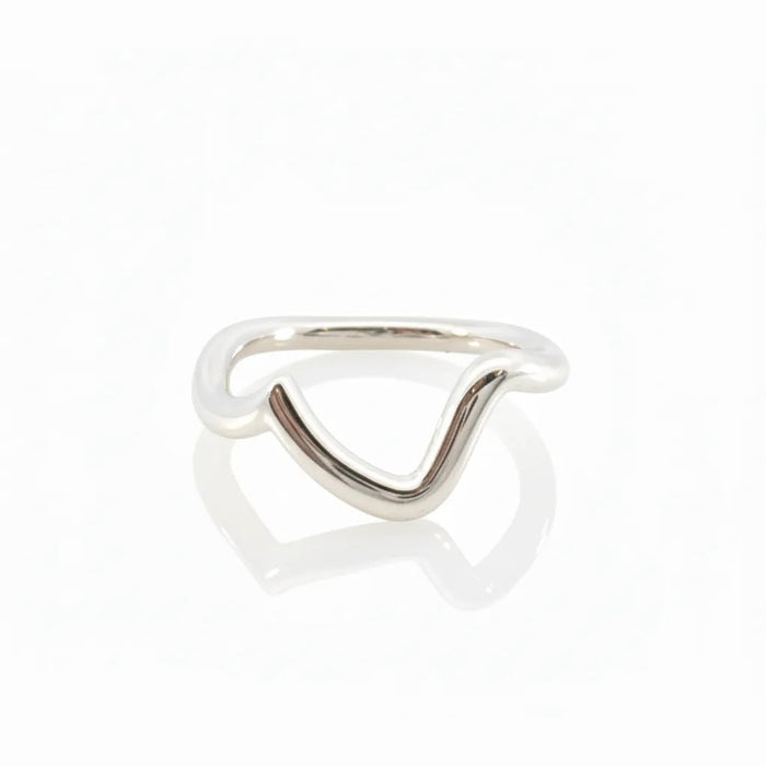 Canal Wave Wedding Band