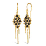 Diamond Textile Drop Earrings