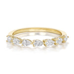 0.56tcw Chambers Half Diamond Eternity Wedding Band