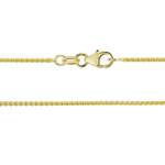 14K Yellow Gold 1.3mm Wheat Chain with Lobster Clasp.