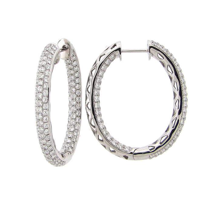 Pavé Diamond Hoop Earrings