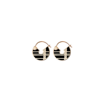 Fendi F is For Fendi Single Hoop Earring (Red/Gold)