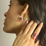 Sari Mankari Reversible Hoop Earrings