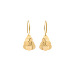 Tiny Golden Hummingbird Cluster Drop Earrings