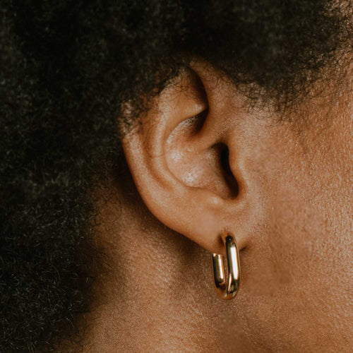 U-Shape Hollow Hoop Earrings Image 2