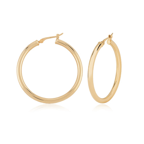 Large Tube Hoop Earrings