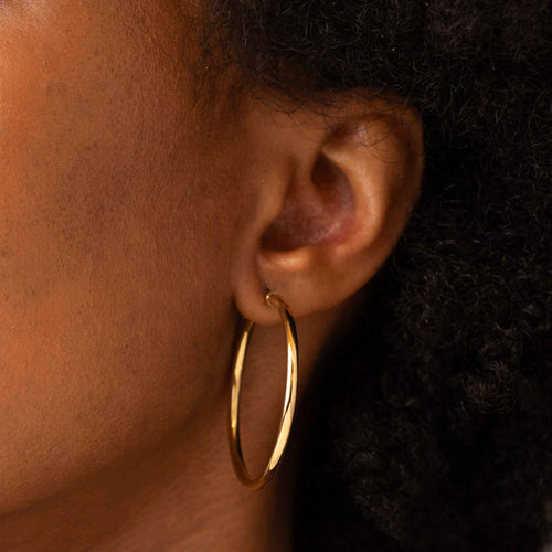 Extra Large Tube Hoop Earrings Image 2