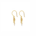 Small Golden Leaf Drop Earrings
