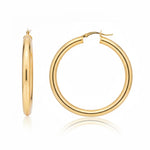 Large 4mm Hoop Earrings