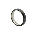 6mm Satin Tantalum Beveled Edge Wedding Band
