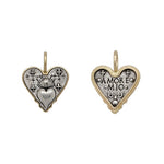 Scripted Sacred Heart Charm