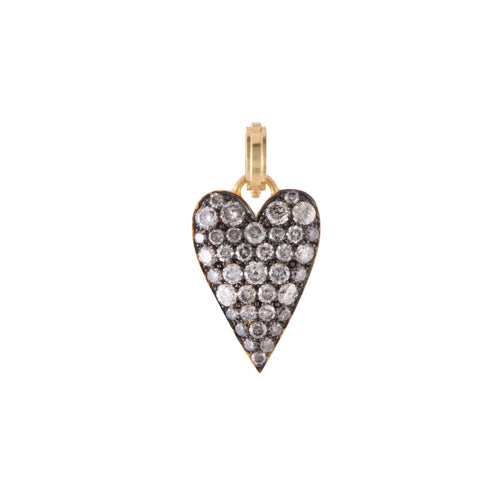 Grey Diamond Heart Pendant