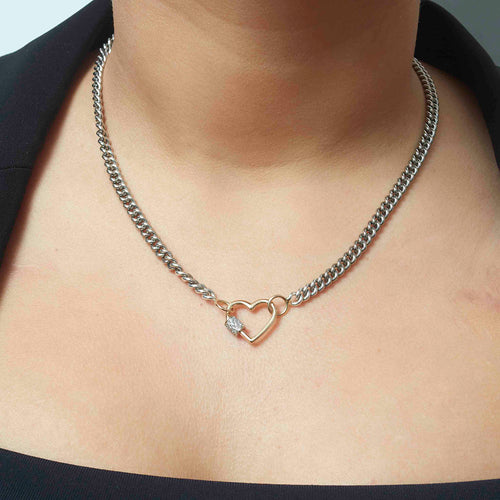 Diamond Stoned Baby Heartlock Image 2