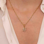 Diamond Cobblestone Small Letter 'H' Charm