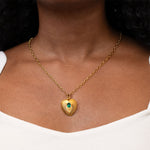 Small Valentina Emerald Heart Charm