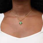 Rosemary Emerald Clover Charm