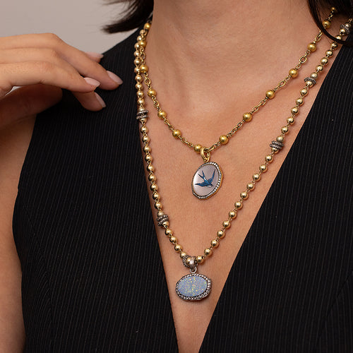 Opal & Diamond Pendant Image 2