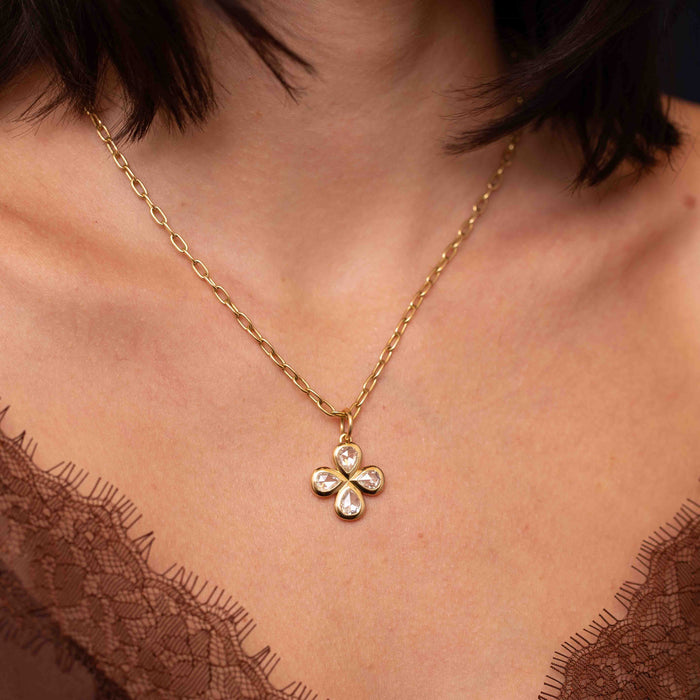 Rosemary Diamond Cross Charm Pendant