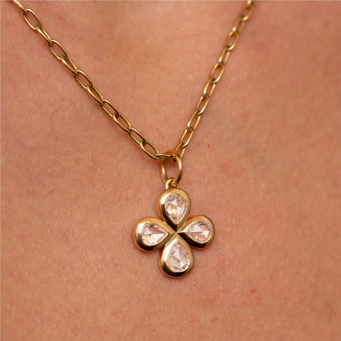 Rosemary Diamond Cross Charm Pendant