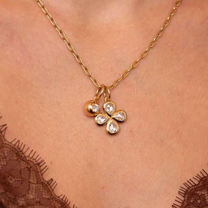 Rosemary Diamond Cross Charm Pendant