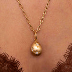 Petra Scattered Diamond Egg Charm Pendant