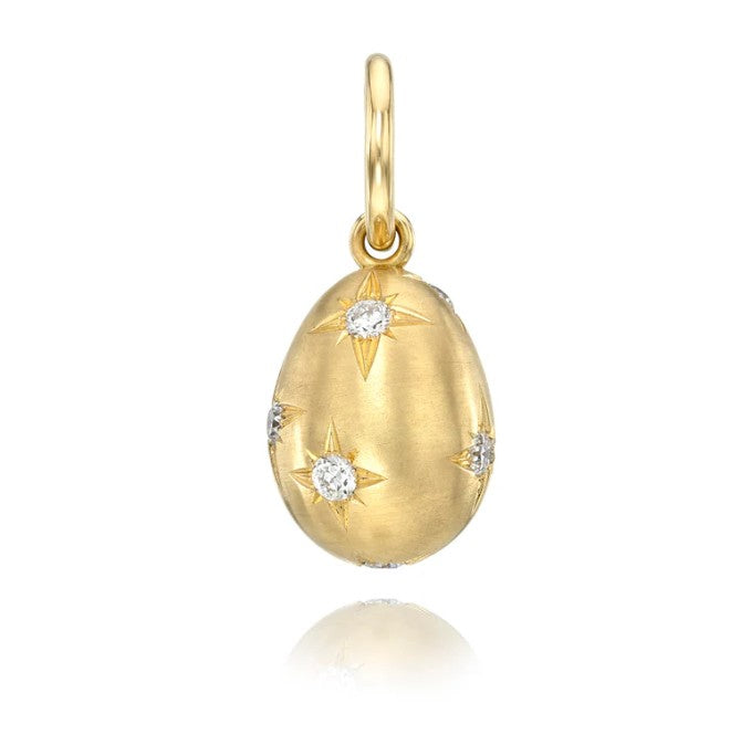 Petra Scattered Diamond Egg Charm Pendant