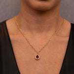 Pear Garnet Ceres Charm