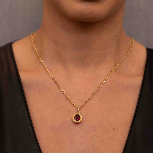 Pear Garnet Ceres Charm Image 2