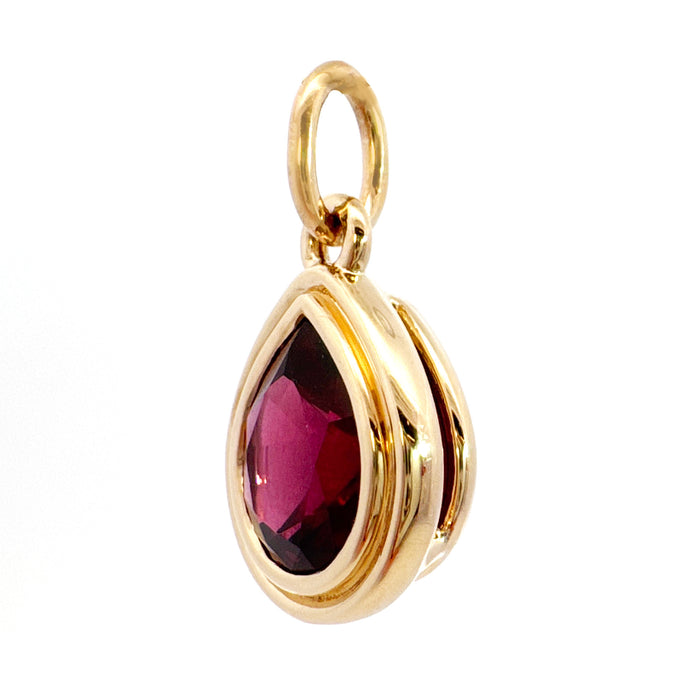 Pear Garnet Ceres Charm
