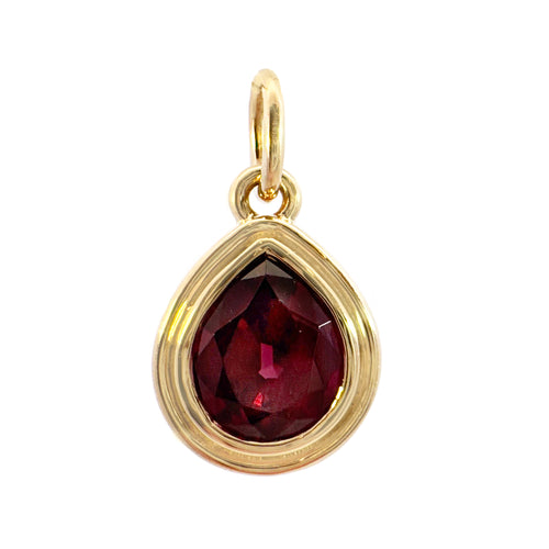 Pear Garnet Ceres Charm