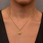 Bi-Color Yellow and Green Tourmaline Ceres Charm