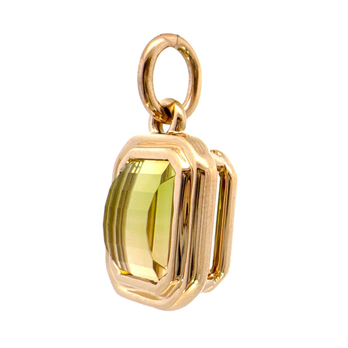 Bi-Color Yellow and Green Tourmaline Ceres Charm