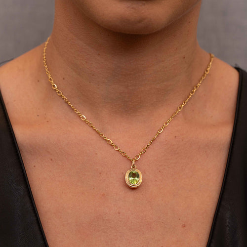 Oval Mint Peridot Ceres Charm Image 2