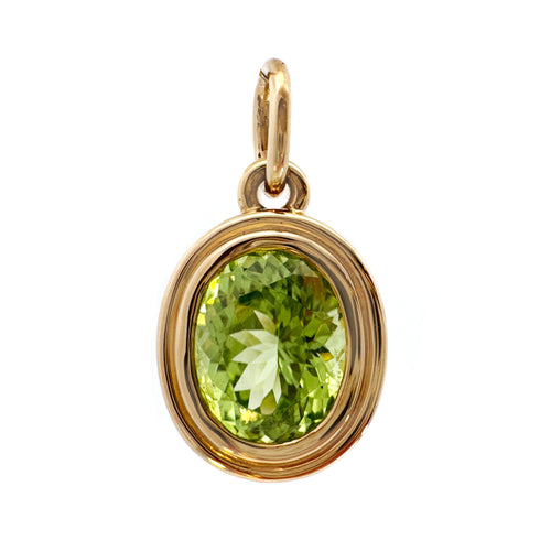 Oval Mint Peridot Ceres Charm