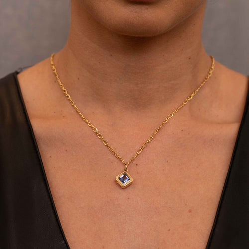 Square Fancy Cut Lavender Spinel Ceres Charm Image 2